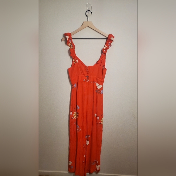 Floral Red Jumpsuit - Picture 9 of 9